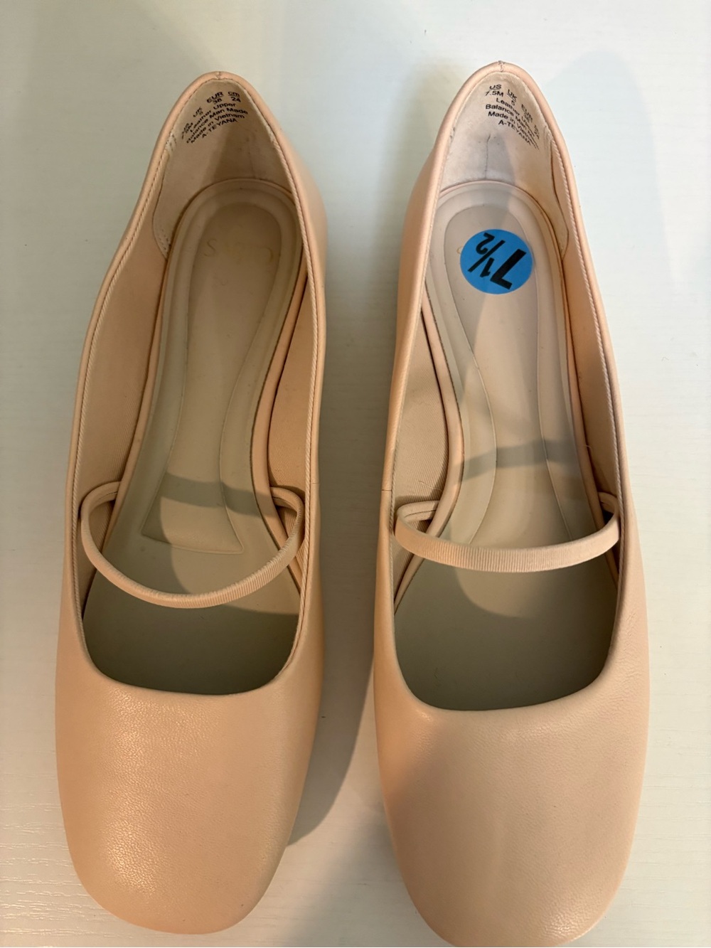 SARTO By Franco Sarto Blush Nude Ballet Flats with Elastic Strap